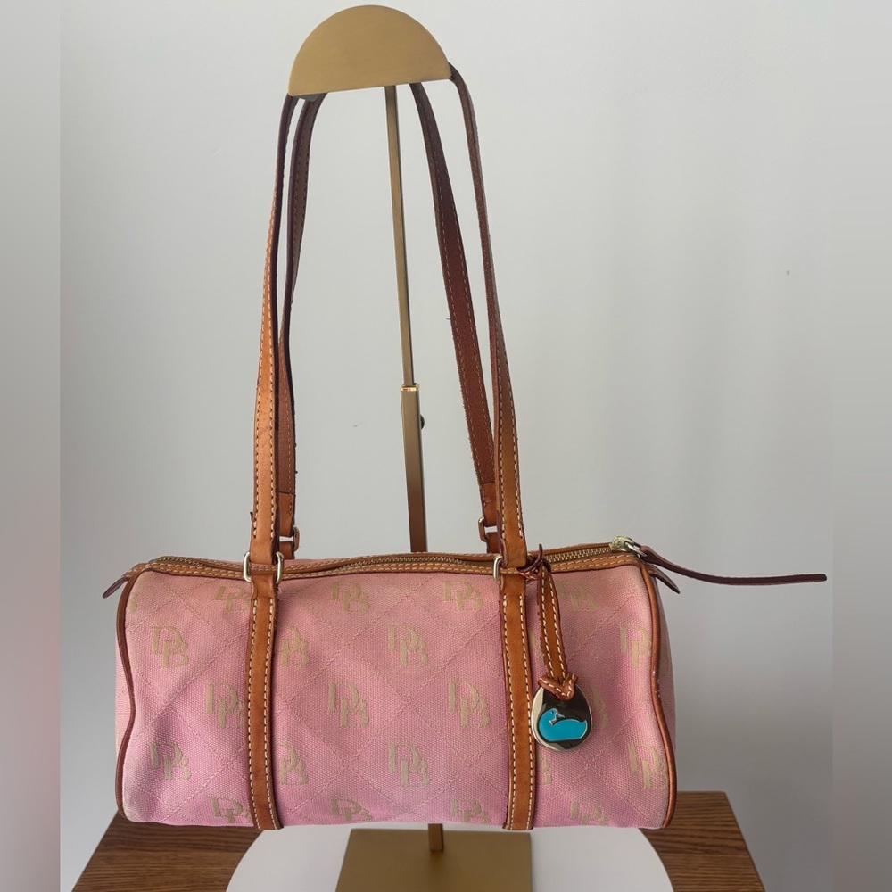 Vintage Dooney & Burke Satchel Shoulder Bag Papillion Style Purse Pink